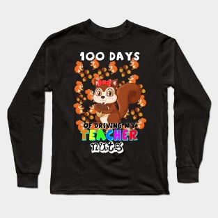 100 Days Of Driving Teacher Nuts Long Sleeve T-Shirt